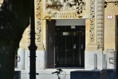 Avusturya Ulusal Bankası 'nın Viyana, Avusturya ve Avrupa' daki girişi