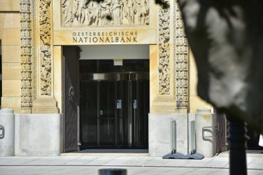 Avusturya Ulusal Bankası 'nın Viyana, Avusturya ve Avrupa' daki girişi