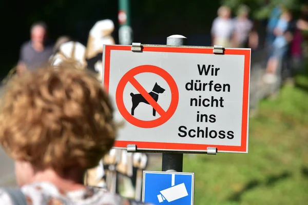 Sign Allowed Castle Schallaburg — Stock Photo, Image