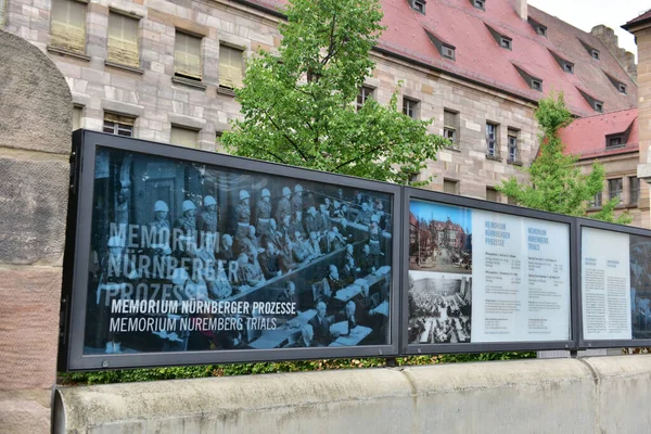 Мемориал Нюрнбергского Процесса Первый Уголовный Процесс Международном Военном Суде Состоялся — стоковое фото