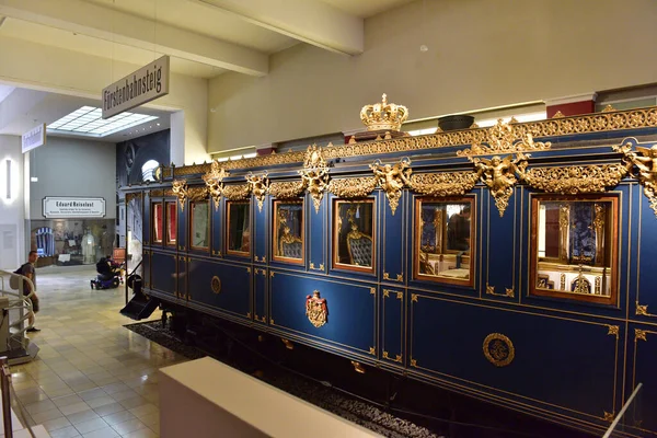Μουσείο Της Deutsche Bahn Στη Νυρεμβέργη Σαλούν Αυτοκίνητο Του Βασιλιά — Φωτογραφία Αρχείου