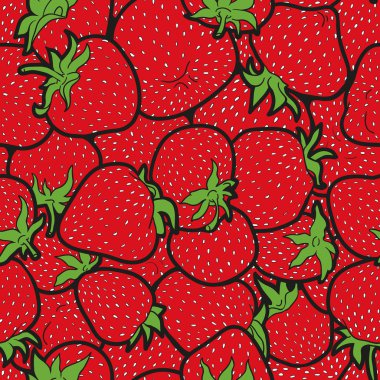çilek kırmızı deseni