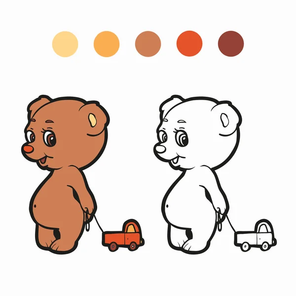 Libro para colorear (oso ) — Vector de stock