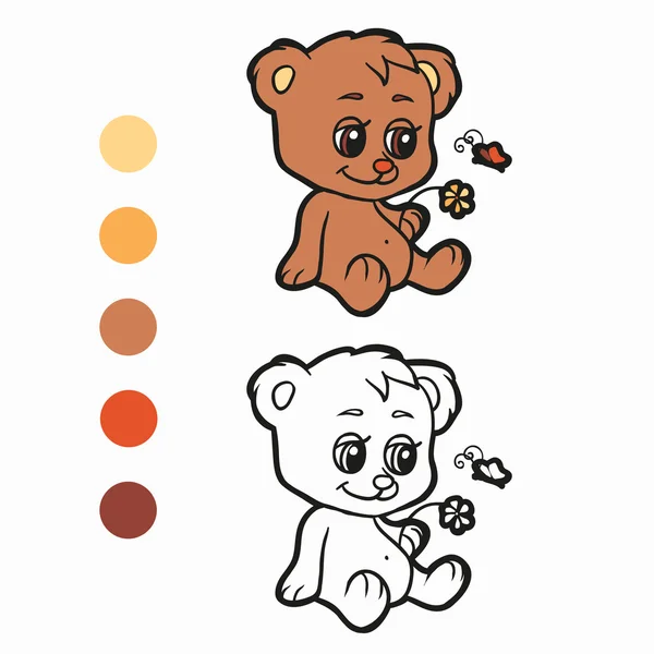 Livre à colorier (ours ) — Image vectorielle