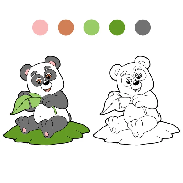 Libro para colorear (panda ) — Vector de stock