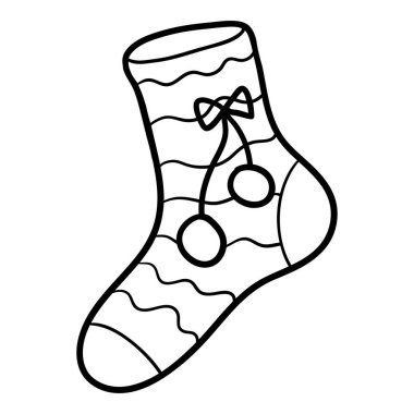 Çocuklar için boyama kitabı, çizgili çorap.