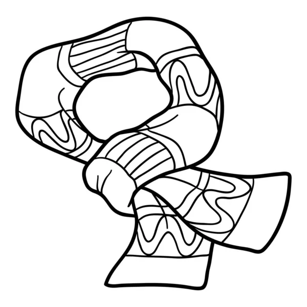 子供のためのぬり絵 幾何学模様のスカーフ — ストックベクタ