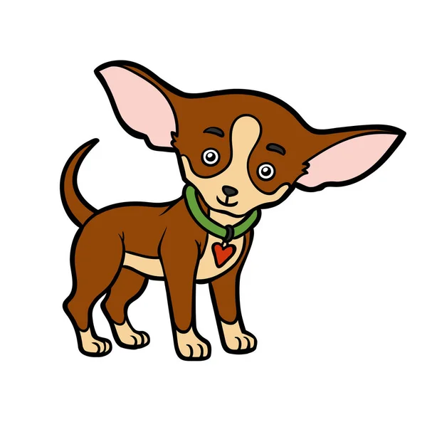 Cartoon Vector Illustration Children Chihuahua — Stock Vector