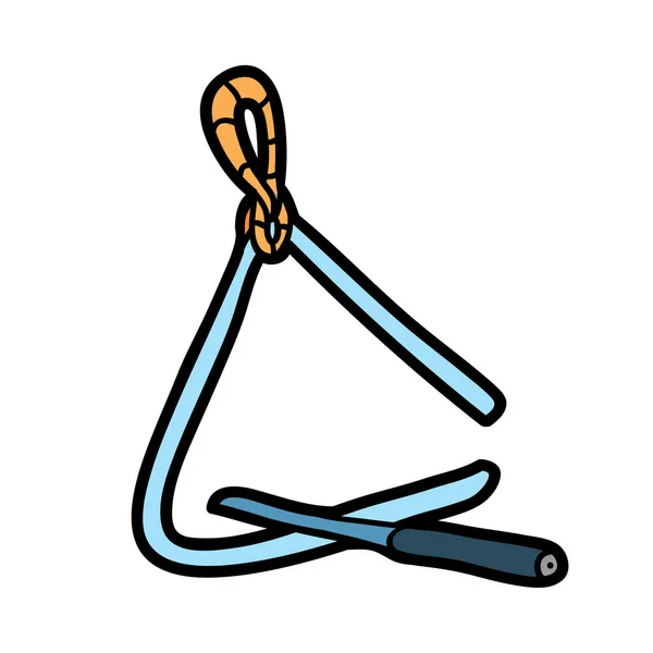 Desenhos Animados Ilustração Vetorial Triângulo Instrumento Musical Colorido —  Vetores de Stock