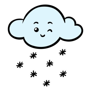 Çocuklar için çizgi film vektör çizimi, Kar Bulutu