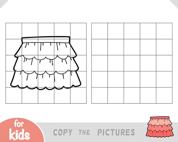Kopírovat Obrázek Vzdělávací Hra Pro Děti Ruffled Skirt — Stockový vektor
