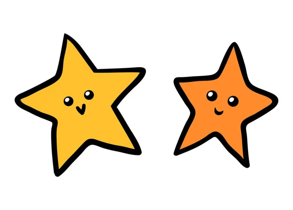 Cartoon Vector Illustration Children Space Stars — Stock Vector