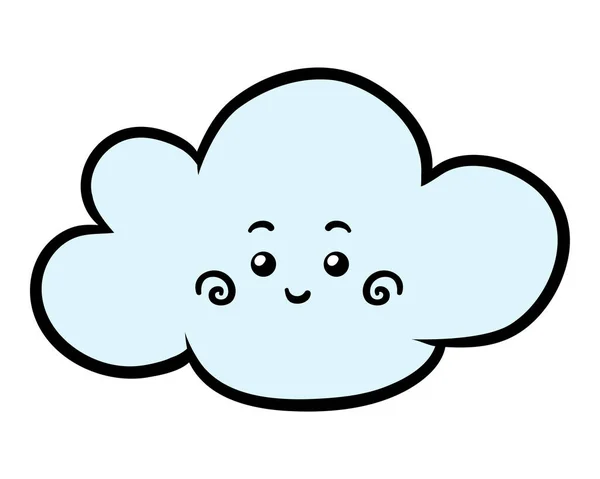 Ilustración Vectorial Dibujos Animados Para Niños Nube Feliz — Archivo Imágenes Vectoriales