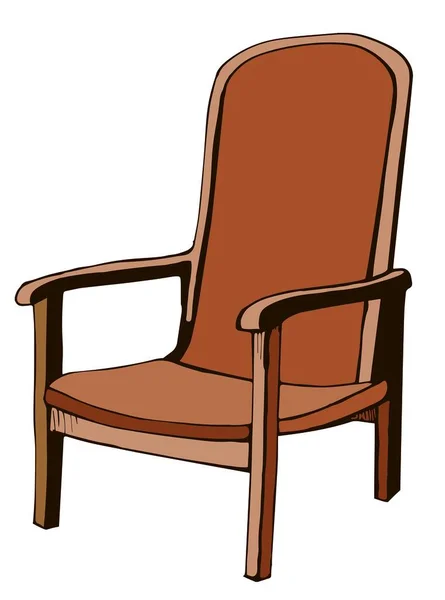 Brown Chair Back White Background — Stock Photo, Image