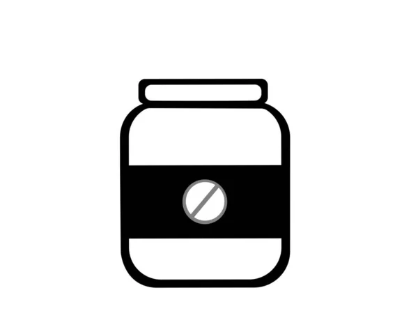 Medical Jar Pills Logo — Stock Photo, Image