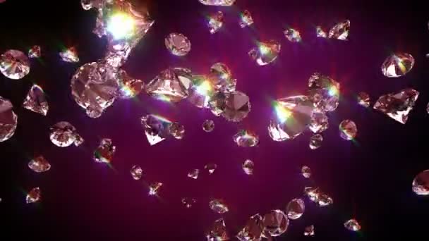 Fallende Diamanten — Stockvideo