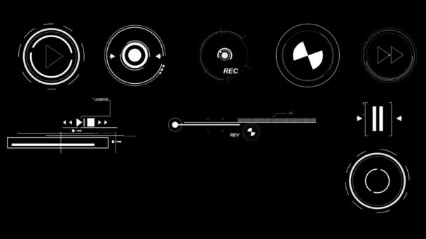 Elementos de interface futurista — Vídeo de Stock