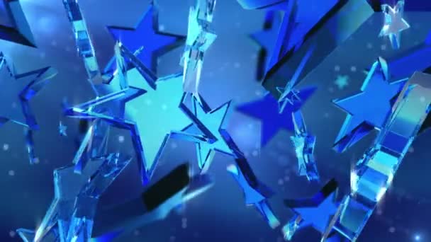 Estrellas de cristal circulables — Vídeo de stock