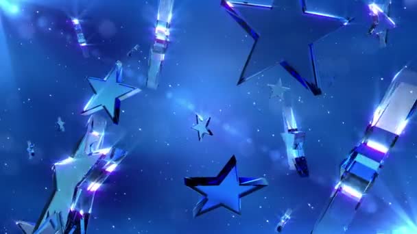 Estrelas de cristal soltas — Vídeo de Stock