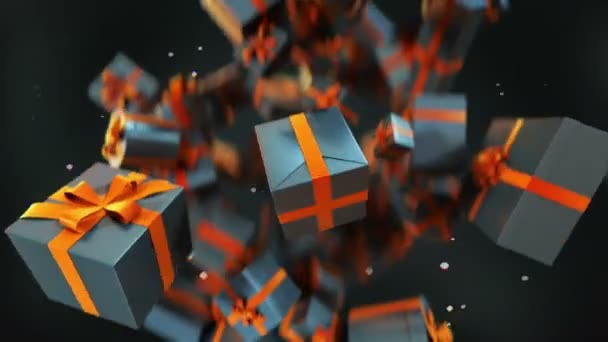Amazing Exploding Gift Boxes Slow Motion — Stock Video