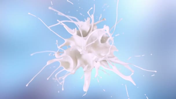 Exploding Delicious Milk Slow Motion — Stock Video