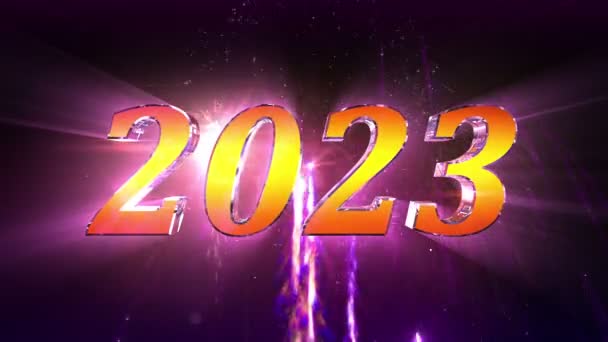 Ano Novo 2023 Contagem Regressiva Animação — Vídeo de Stock