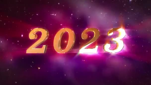 Countdown Animation Zum Neuen Jahr 2023 — Stockvideo