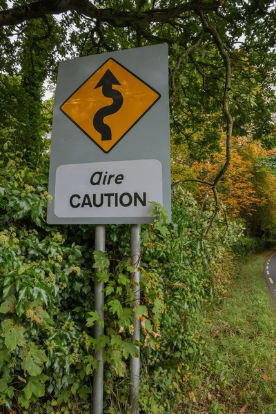 Les Conducteurs Font Preuve Prudence Mauvais Virages Chaussée — Photo