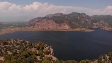 Istuzu plajının havadan görünüşü, Kırmızı Veri Kitabı 'nın yumurtlama alanı, kaplumbağalar Caretta Caretta Caretta, Dalyan, Mugla, Türkiye