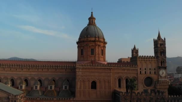 Igreja Catedral de Palermo da Arquidiocese Católica Romana de Palermo, Sicília. — Vídeo de Stock