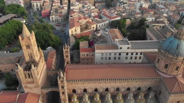 Palermo Kathedraal kerk van het rooms-katholieke aartsbisdom Palermo, Sicilië. — Stockvideo