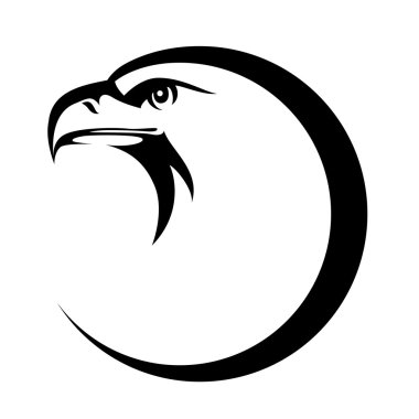 Eagle head emblem clipart