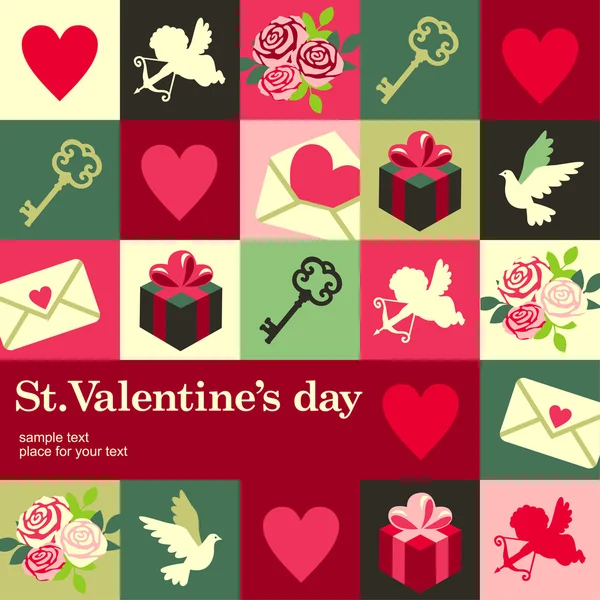 Carte de Saint Valentin — Image vectorielle