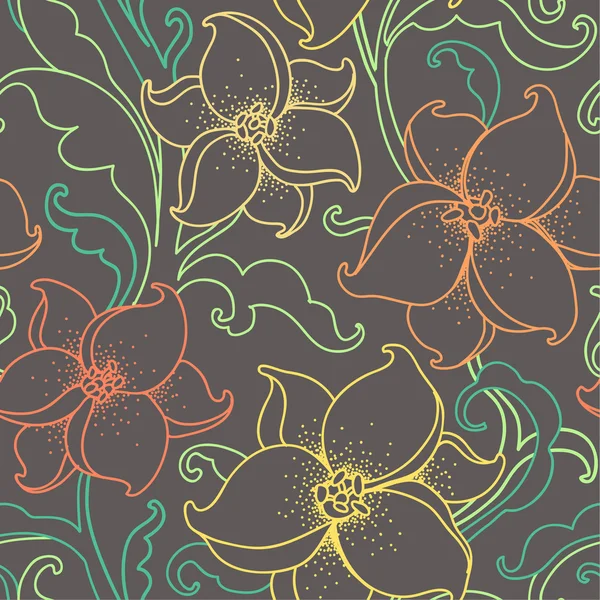 Flores de fantasía — Vector de stock