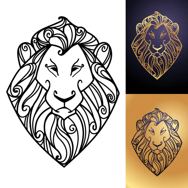 Lion heads — Stock Vector