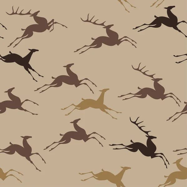 Patrón de ciervos corriendo — Archivo Imágenes Vectoriales