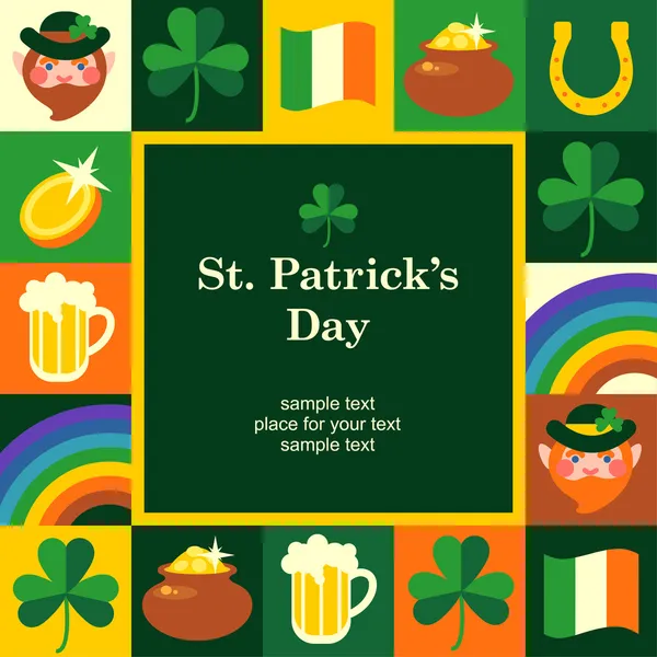 St patrick ramki — Wektor stockowy