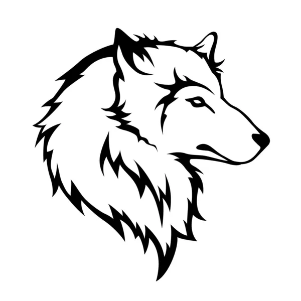 Cabeça de lobo — Vetor de Stock