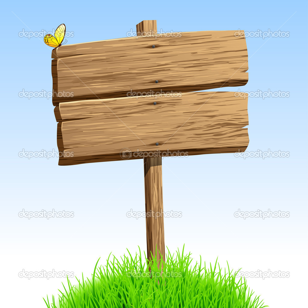 Wooden signboard