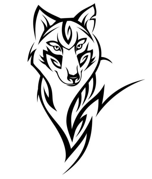 Wolf tattoo — Stock Vector