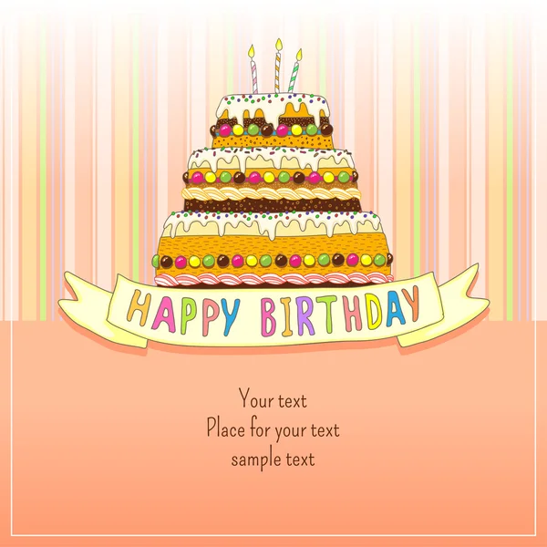 Birthday card — Stock Vector