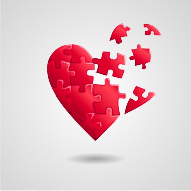 kırık puzzle kalp 