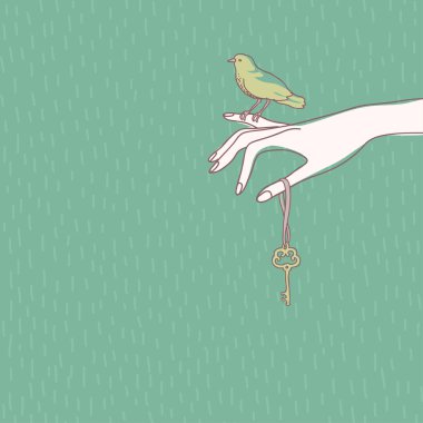 Hand and bird