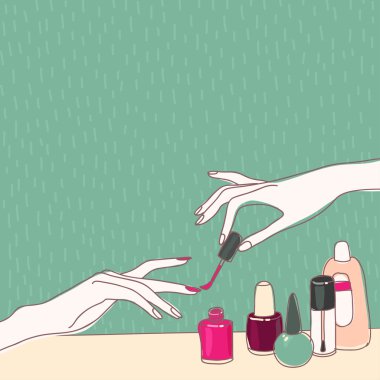 nail Art salon kavramı arka plan