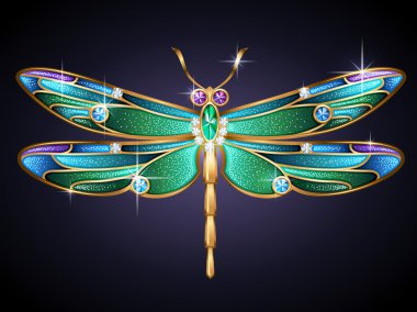 Jewel dragonfly clipart
