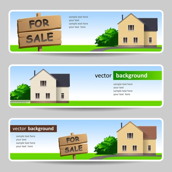 Home for sale — Stock Vector