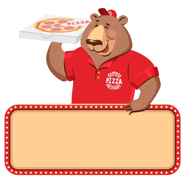피자 배달 택배 — 스톡 벡터