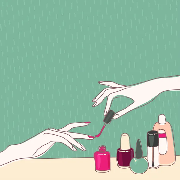 nail Art salon kavramı arka plan