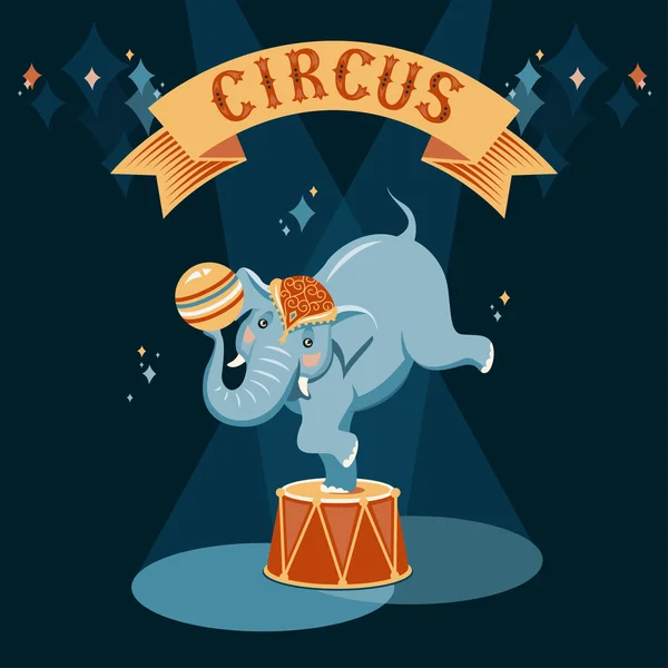 Circus olifant — Stockvector