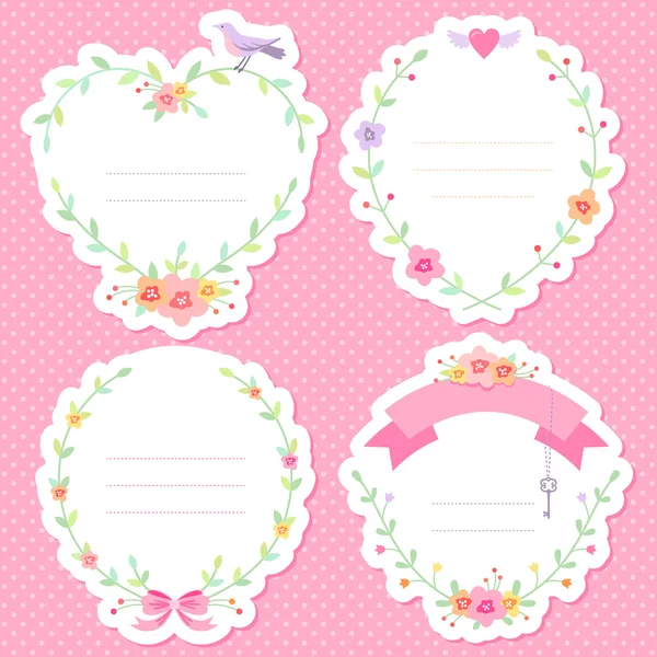 Romantic labels — Stock Vector